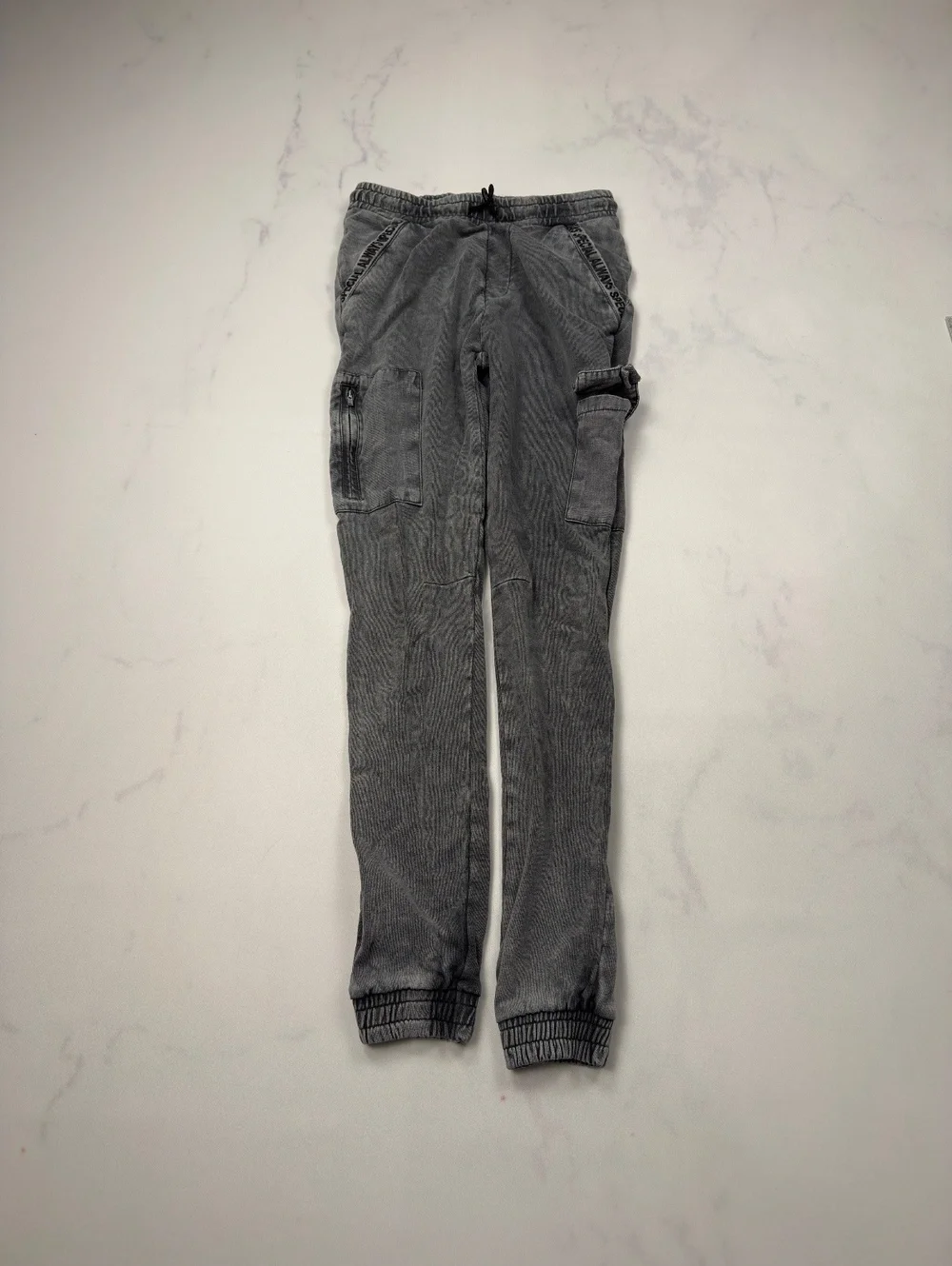 Zara Cargo Jogger Pants Gray Casual Pockets - Boys 11/12